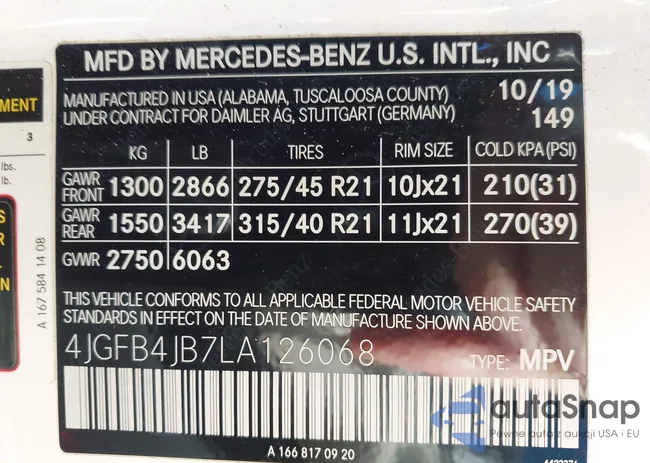 4JGFB4JB7LA126068: 44264910