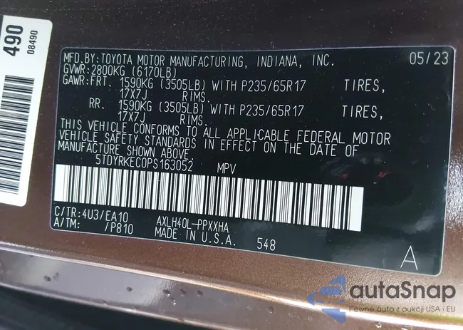 5TDYRKEC0PS163052: 44264924