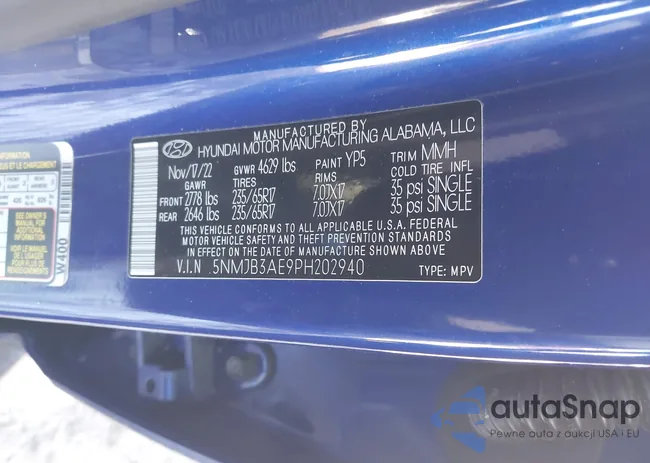 5NMJB3AE9PH202940: 44264994