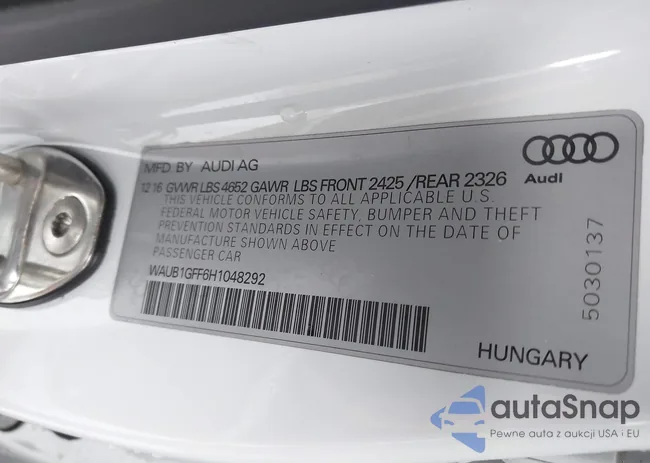 WAUB1GFF6H1048292: 44265028