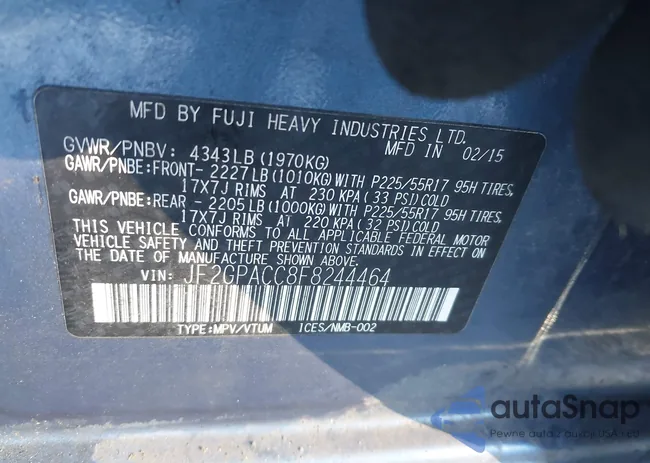 JF2GPACC8F8244464: 44266137