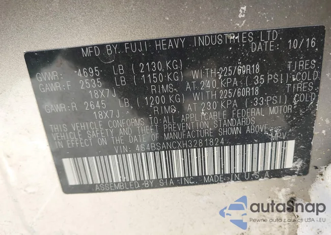 4S4BSANCXH3281824: 44266144