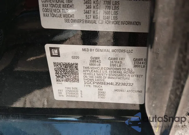 1GCPWBEH4LZ238232: 44266147