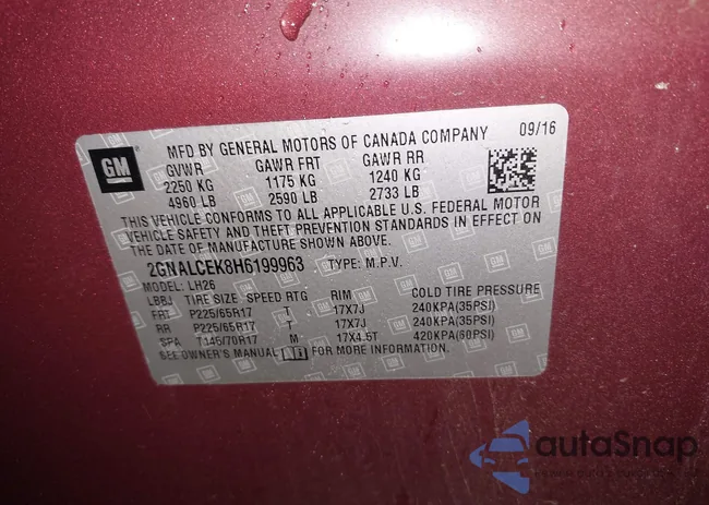 2GNALCEK8H6199963: 44266150