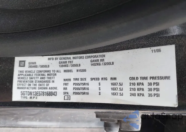 5GTDN13E578168043: 44266277