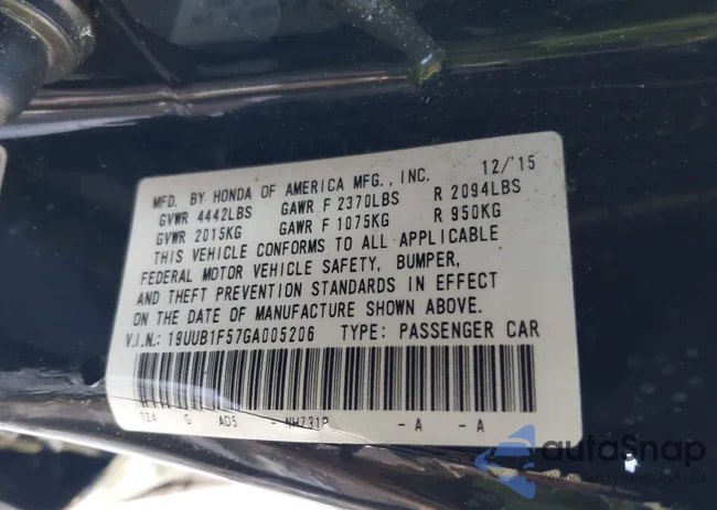 19UUB1F57GA00520: 44266313