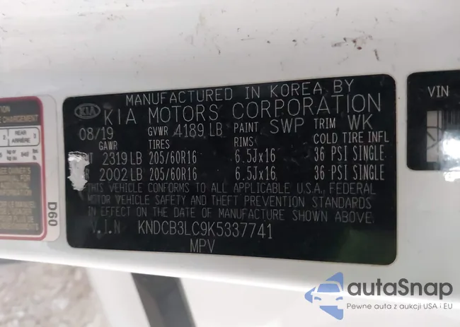 KNDCB3LC9K5337741: 44266331