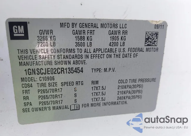 1GNSCJE02CR135454: 44266383