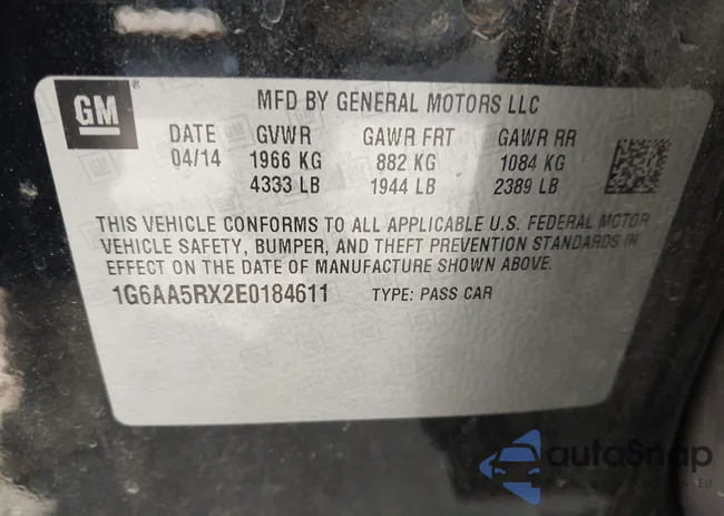 1G6AA5RX2E0184611: 44266516