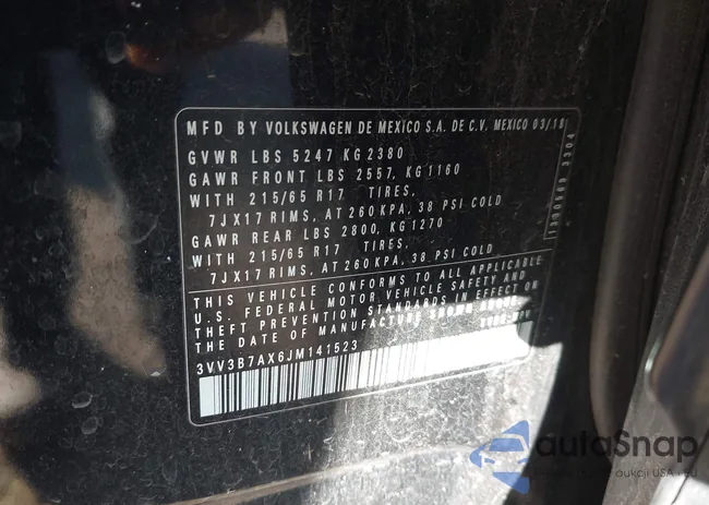 3VV3B7AX6JM141523: 44266548