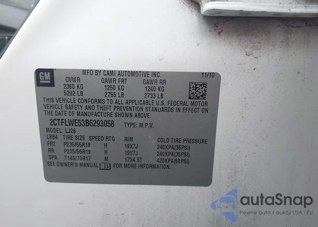 2CTFLWE53B6293058: 44266625