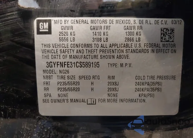 3GYFNFE31CS589195: 44265745