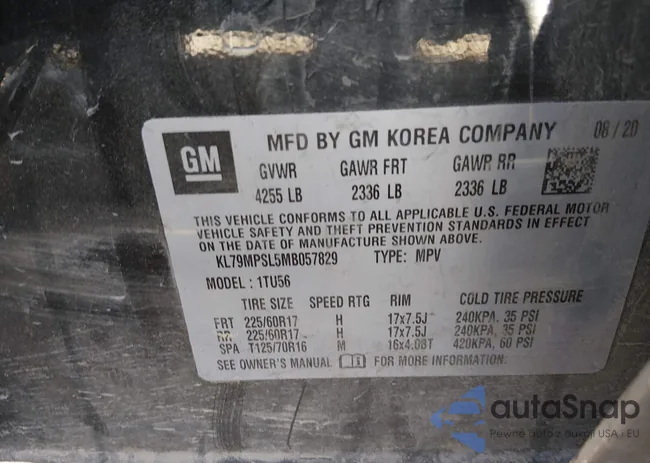 KL79MPSL5MB057829: 44265908