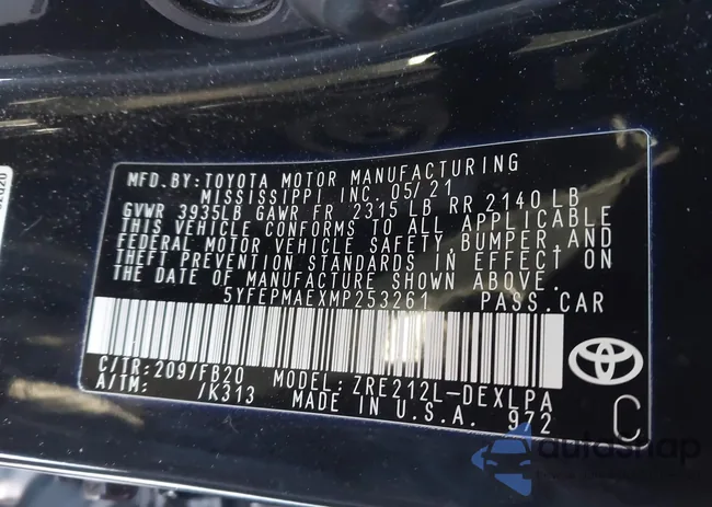 5YFEPMAEXMP253261: 44265937