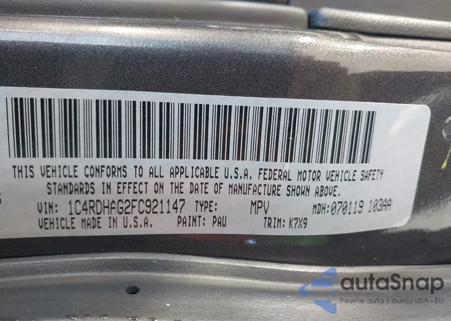 1C4RDHAG2FC921147: 44266101