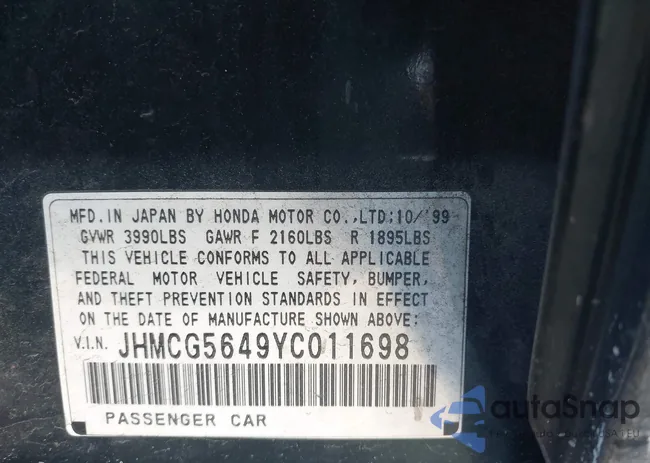 JHMCG5649YC011698: 44267243