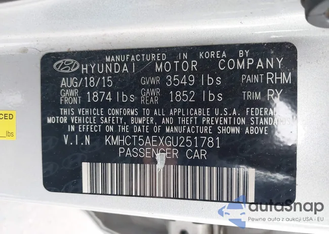 KMHCT5AEXGU251781: 44267337