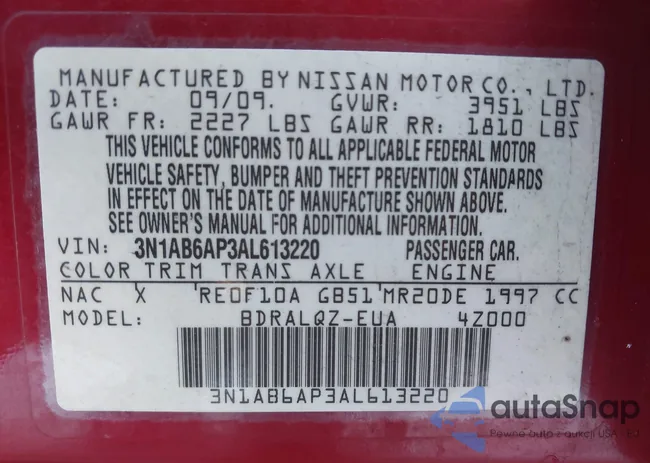 3N1AB6AP3AL613220: 44267419