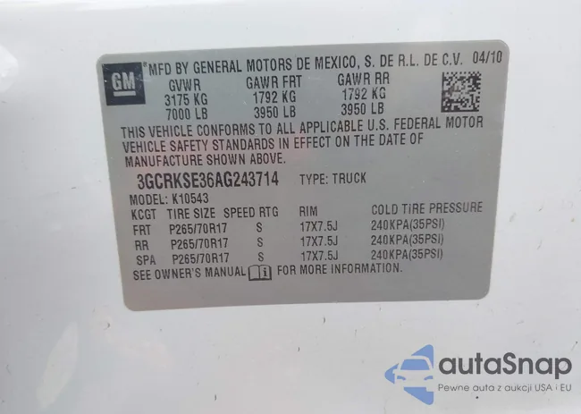 3GCRKSE36AG243714: 44267583