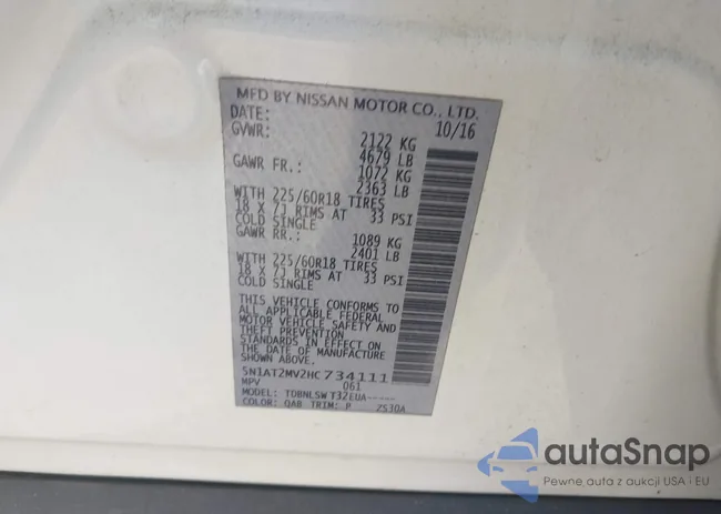 5N1AT2MV2HC734111: 44266925