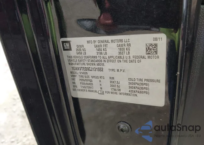 1GKKVTED9CJ131552: 44266937