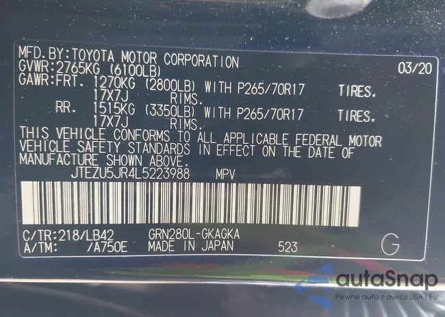 JTEZU5JR4L5223988: 44266983