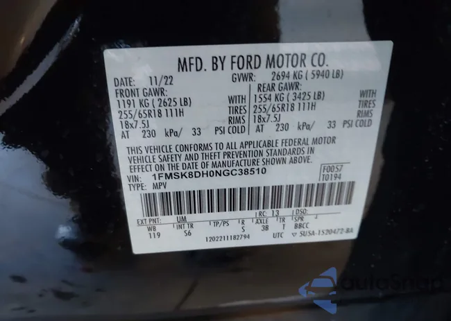 1FMSK8DH0NGC38510: 44267009