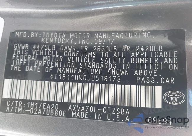 4T1B11HK0JU518178: 44268150