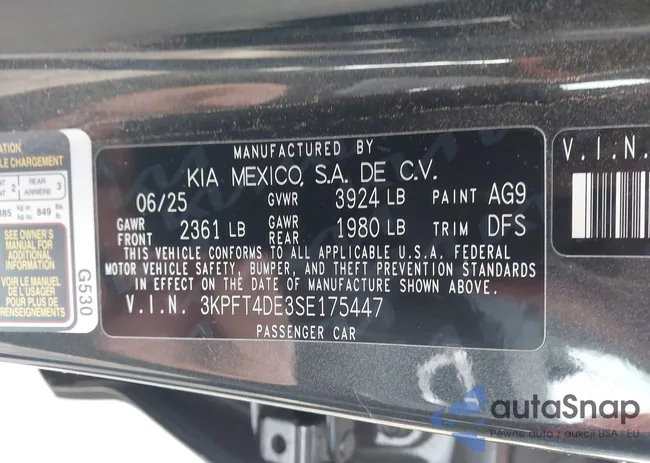 3KPFT4DE3SE175447: 44268160