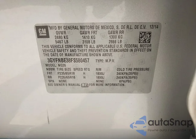 3GYFNBE38FS580457: 44268206