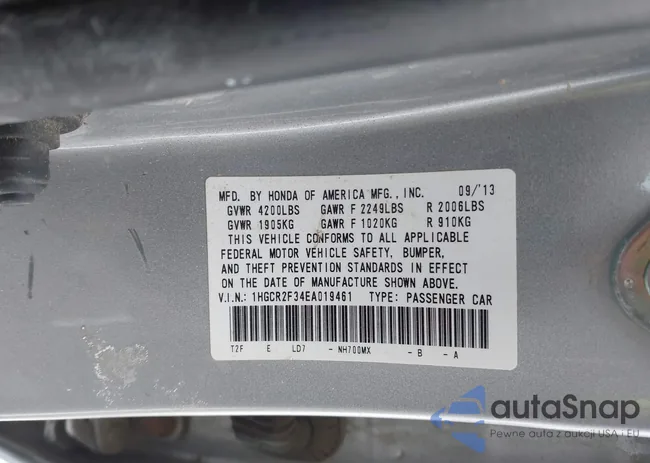 1HGCR2F34EA019461: 44268219