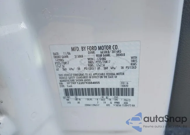 1FTRF12287KB84855: 44268340