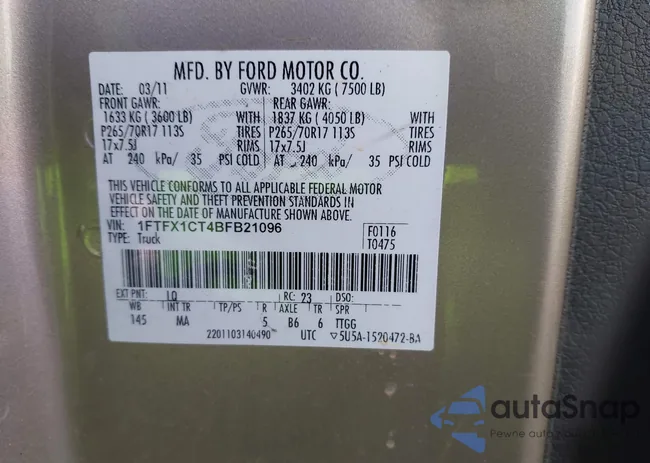 1FTFX1CT4BFB21096: 44268455