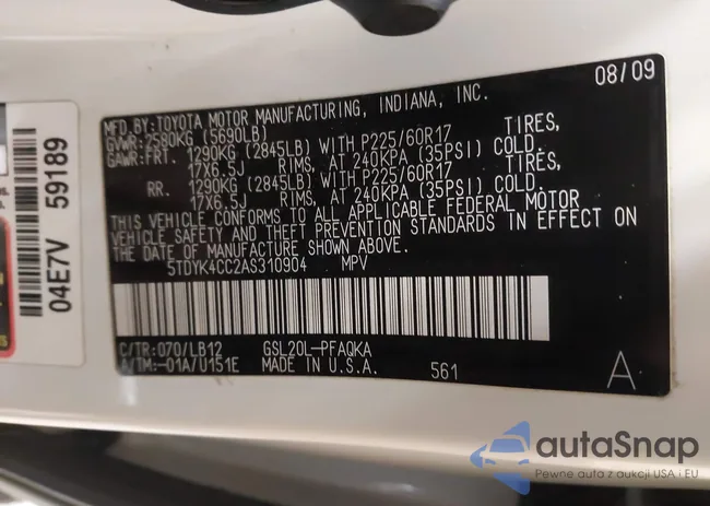 5TDYK4CC2AS310904: 44268520