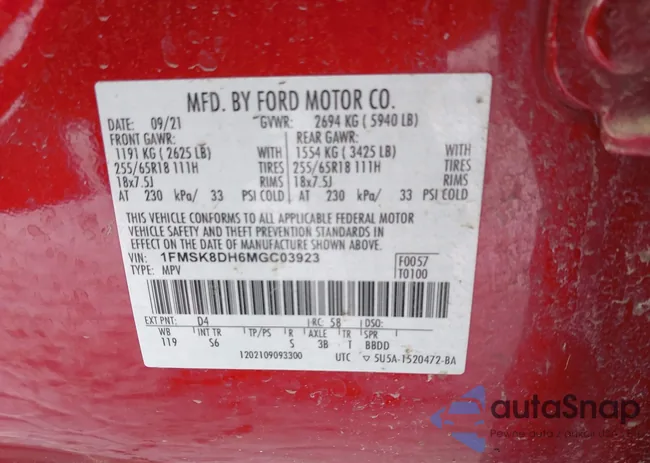 1FMSK8DH6MGC03923: 44267746