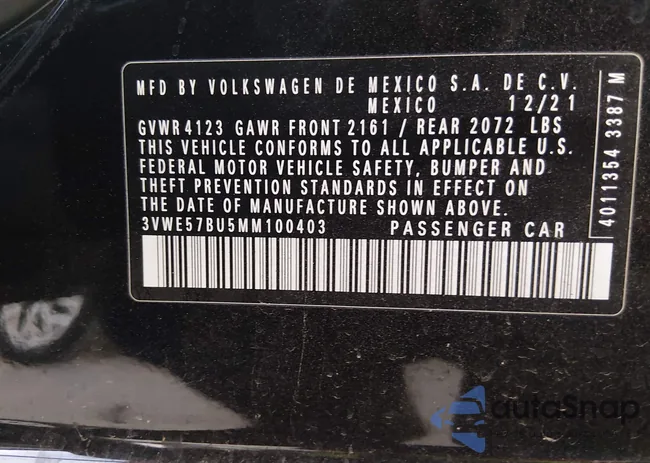 3VWE57BU5MM100403: 44268043