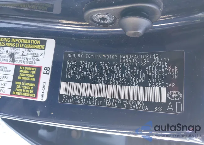 2T1BU4EEXDC117749: 44268045