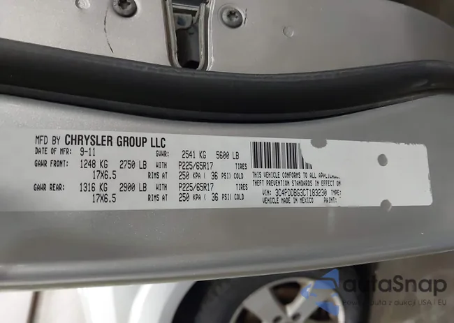 3C4PDDBG3CT183230: 44268064