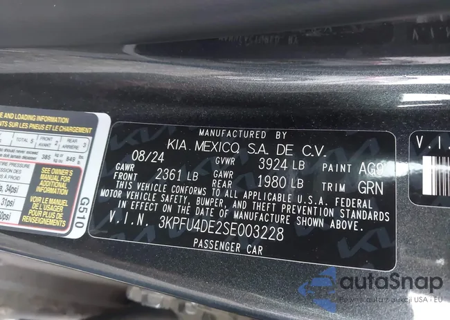 3KPFU4DE2SE003228: 44269341