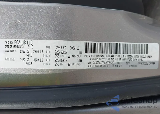 2C4RDGCG8GR335522: 44269564