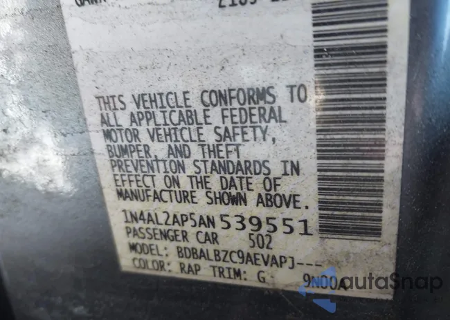 1N4AL2AP5AN539551: 44269647