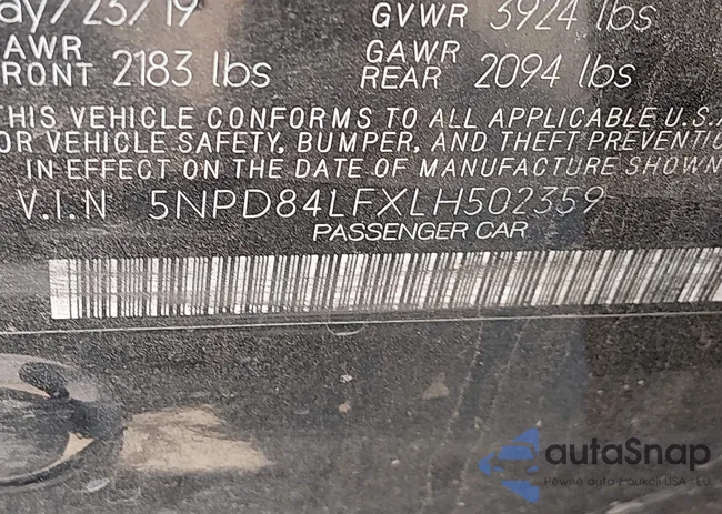 5NPD84LFXLH502359: 44268926