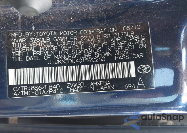 JTDKN3DU4C1590260: 44268950