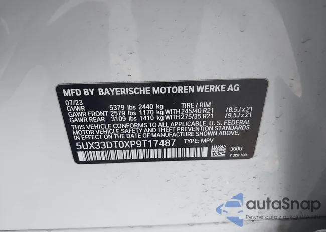 5UX33DT0XP9T17487: 44268997