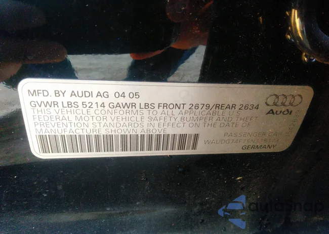 WAUDG74F75N115173: 44270126