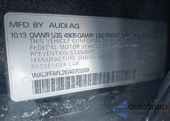 WAUFFAFL2EA070209: 44270186