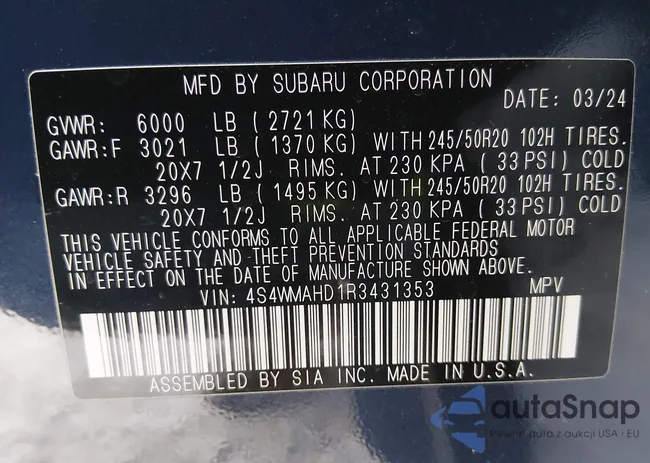 4S4WMAHD1R3431353: 44270281