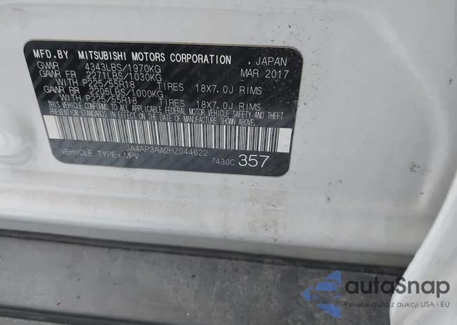 JA4AP3AW2HZ044622: 44270446