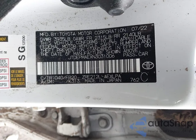 JTDEPMAEXN3031006: 44270453