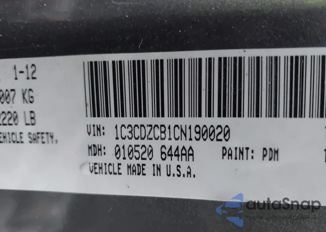 1C3CDZCB1CN190020: 44269764